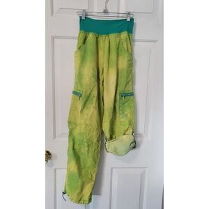 Y2K Zumba Green Cargo Pants Cool Girl Streetwear Festival Fit Dance Yoga Small